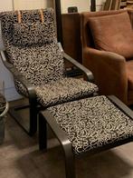 stoel met voetenbank, Huis en Inrichting, Fauteuils, Ophalen, Gebruikt, 75 tot 100 cm, 50 tot 75 cm