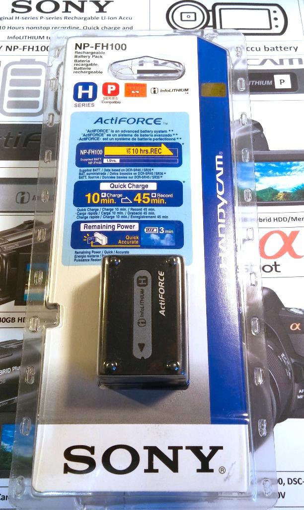 Sony NP-FH100 6.8V 3.9A 3900mA InfoLITHIUM 26.5Wh V-P-series, Audio, Tv en Foto, Accu's en Batterijen, Nieuw, Oplaadbaar, Ophalen of Verzenden