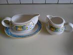 Royal doulton everyday lemon trellis  sauskom +melkkannetje, Huis en Inrichting, Keuken | Servies, Ophalen of Verzenden, Porselein
