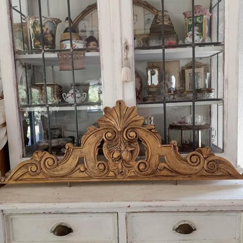 Antieke houten kuif/ornament, Antiek en Kunst, Curiosa en Brocante, Ophalen of Verzenden