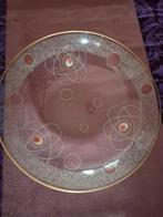 Vintage glazen serveerschaal, Ophalen of Verzenden