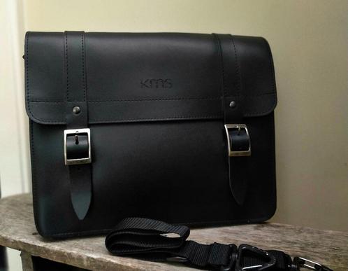 Leren Tas Schoudertas Laptoptas Werktas Boekentas - KMS, Verzamelen, Militaria | Algemeen, Ophalen of Verzenden
