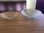 schaal glas ribbel, Schaal, Rond, Ophalen of Verzenden, Glas
