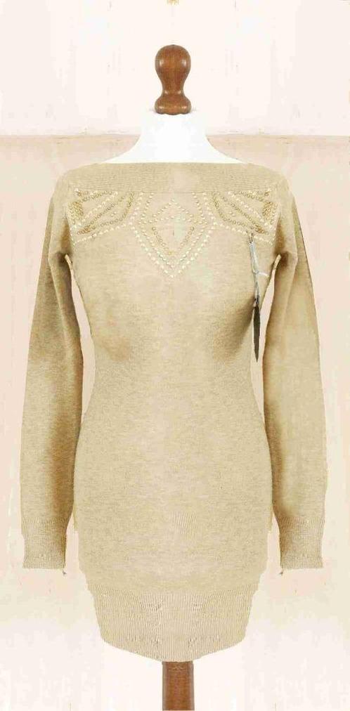 Fijngebreide trui beige maat S/M  (nieuw), Kleding | Dames, Truien en Vesten, Nieuw, Maat 38/40 (M), Beige, Ophalen of Verzenden