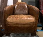 Prachtige Aviator Fauteuil Cognac Bruin., Huis en Inrichting, Gebruikt, Ophalen of Verzenden, 50 tot 75 cm, Leer