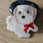 Strijk embleem applicatie Patch puppy, D, Nieuw, Ophalen of Verzenden, D