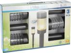 ProGarden Solarlamp RVS Antraciet voor buiten verlichting, Zonne-energie, Licht-donker-sensor, Minder dan 50 watt, Wandlamp