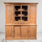 Buffetkast – Vitrinekast teakhout landelijk met schuifdeuren, 200 cm of meer, Teakhout, Nieuw, Ophalen of Verzenden