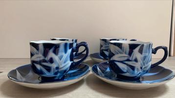 Japanse vintage kop- en schotels KT spray painted beschikbaar voor biedingen