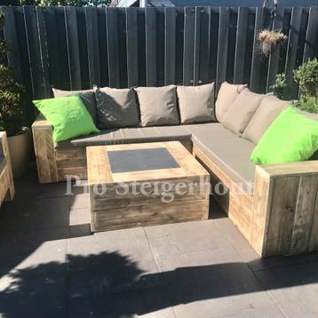 Steigerhout Hoekbank Tuinbank Tuinset Tuinmeubelen Loungeset beschikbaar voor biedingen