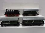 Setje--5: Marklin 3090 Stoomloc + 3x personenrijtuig DB. (H), Hobby en Vrije tijd, Modeltreinen | H0, Wisselstroom, Gebruikt, Locomotief