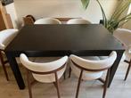Uitschuifbare eettafel zwart Ikea, Huis en Inrichting, Tafels | Eettafels, Ophalen, Gebruikt, 200 cm of meer, 50 tot 100 cm