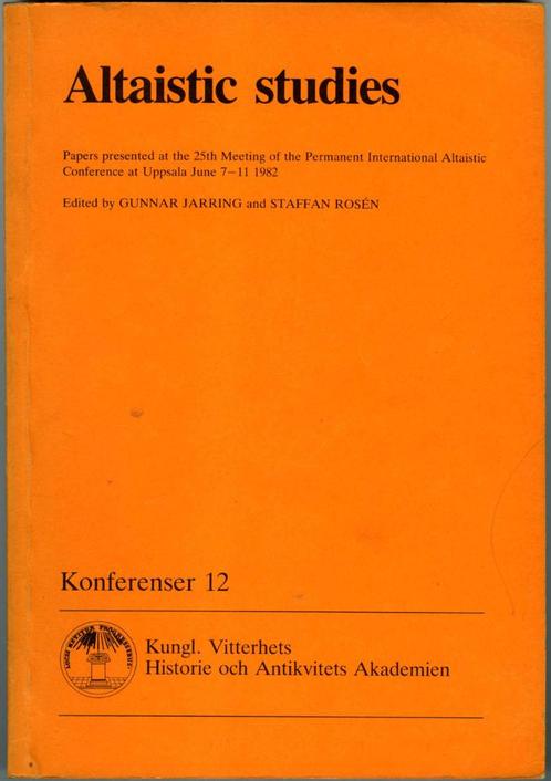 Altaistic studies, Boeken, Wetenschap, Zo goed als nieuw, Geesteswetenschap, Ophalen of Verzenden