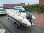 Plezier rubberboot yamaha 15pk, Watersport en Boten, Ophalen, 10 tot 30 pk, Gebruikt, 3 tot 6 meter