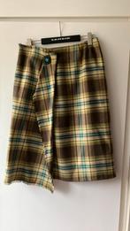 Inizia.Groene groen/bruine geruite rok. Wolmix. Maat 42, Maat 42/44 (L), Ophalen of Verzenden, Zo goed als nieuw, Onder de knie
