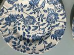 12 Vintage myott Meakin churchill blue peony fine china uk, Ophalen, Zo goed als nieuw, Bord(en), Overige stijlen