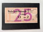 Oud voetbal ticket Nederland - Oostenrijk 25 sept 1957, Verzenden, Gebruikt, Ajax, Poster, Plaatje of Sticker