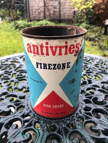 Oud Firezone antivries blik. High grade. Nederlandstalig. beschikbaar voor biedingen