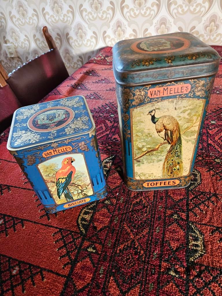 Vintage Van Melle's Blikken - Toffees & Biscuits, Ophalen