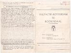 Document Brief WO2 W2 Oorlog Hulpactie Rotterdam Roosendaal, Ophalen of Verzenden, Overige soorten, Nederland, Overige typen
