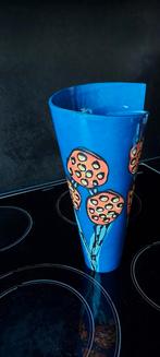 Keramische vaas Jan Kamphuis - Zwolle, Blauw, Aardewerk of Porselein, Ophalen of Verzenden, Zo goed als nieuw