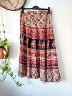 Bohemian lange wikkelrok katoen India vintage, Kleding | Dames, Rokken, Ophalen of Verzenden, Onder de knie, Zo goed als nieuw