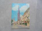 Hengelo, Enschedesestraat/auto/Postiljon/kerk, Verzamelen, Ansichtkaarten | Nederland, Verzenden, 1960 tot 1980, Gelopen, Overijssel
