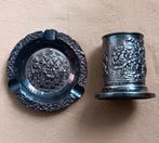 vintage zilveren asbak en sigaretten houder, Verzamelen, Ophalen of Verzenden, Zo goed als nieuw, Asbak