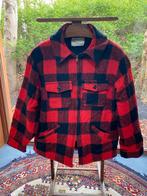 Melton USA 1960s Hunting Coat Buffalo Plaid Wool, Ophalen of Verzenden, Gedragen, Rood, Melton