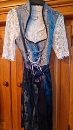 Dirndl Edelnice blauw maat 46, Overige typen, Blauw, Maat 46/48 (XL) of groter, Ophalen of Verzenden