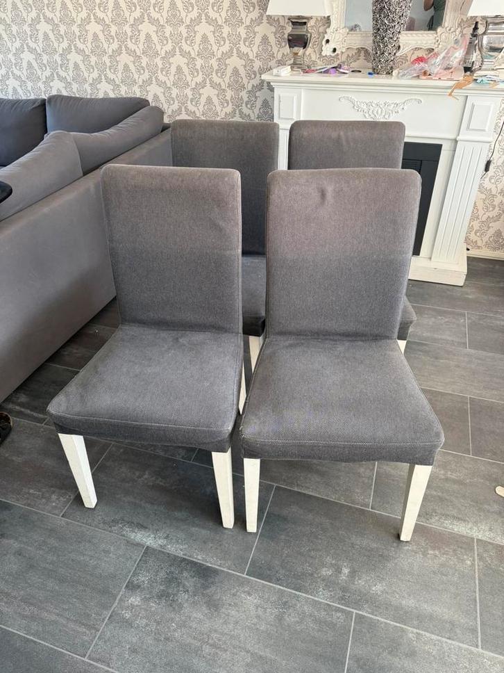 Hendriksdal stoelen 4 stuks zie omschrijving, Huis en Inrichting, Stoelen, Gebruikt, Vier, Grijs, Ophalen