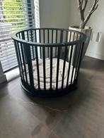 Babybox mat zwart - compleet met matras en kleed, Kinderen en Baby's, Boxen, Ophalen of Verzenden, Zo goed als nieuw, Boxkleed