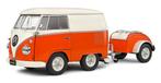 VW T1 Kool Kombi + aanhanger '50, oranje, Hobby en Vrije tijd, Modelauto's | 1:18, Solido, Solido, Rue de L' Ecusson 2, 56120 Josselin France