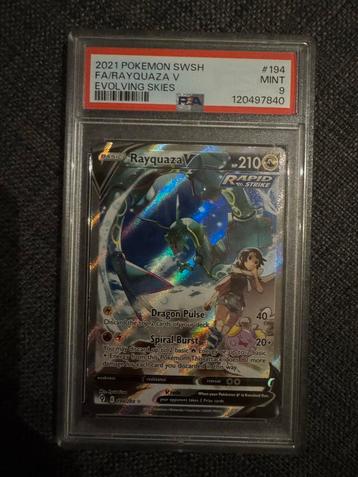Rayquaza V FA Evolving Skies PSA 9 Mint beschikbaar voor biedingen