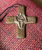 Oude Bronzen Kruis met afbeelding, Antiek en Kunst, Antiek | Religie, Ophalen of Verzenden