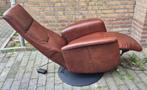 Lederen elektrische lounge sta op stoel op draaivoet, Huis en Inrichting, Fauteuils, Ophalen, Zo goed als nieuw, Leer