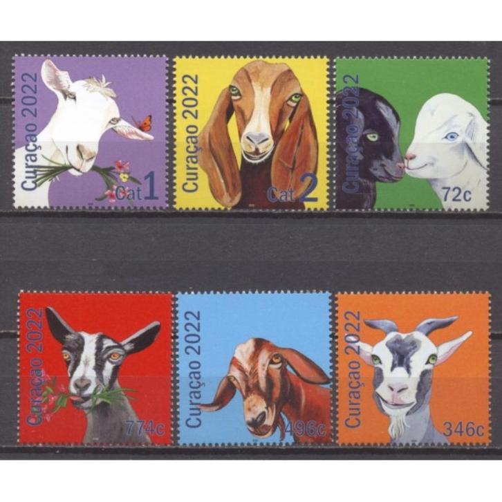 Curacao NVPH nr 528/33 postfris Geiten 2022, Postzegels en Munten, Postzegels | Nederlandse Antillen en Aruba, Postfris, Verzenden