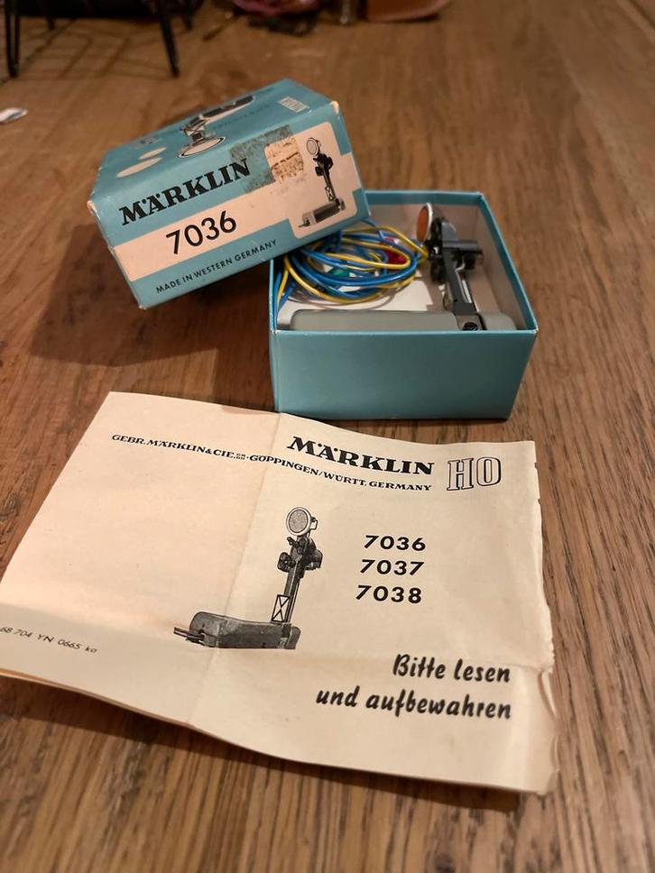 Märklin 7036 Lichtsein - Vintage Modelspoorwegsein, Hobby en Vrije tijd, Modeltreinen | H0, Gebruikt, Overige typen, Wisselstroom