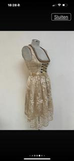 Brocante ivoor kleurige Dirndl Jurk  Maat S, Ophalen of Verzenden, Zo goed als nieuw, Maat 36 (S), Overige typen