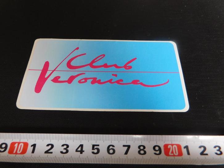sticker omroep veronica - club veronica *, Verzamelen, Stickers, Zo goed als nieuw, Ophalen