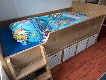 steigerhouten 1 persoonsbed 90x200  beschikbaar voor biedingen
