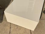 Salontafel hoogglans wit, Ophalen, Kunststof, 100 tot 150 cm, 50 tot 100 cm