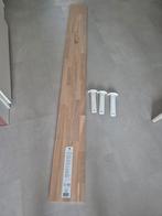 Nieuwstaat Timmerpaneel plank eiken met 3 dragers 200x20x18, Ophalen of Verzenden, Mdf, 200 tot 250 cm, Plinten