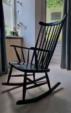 Vintage houten schommelstoel, Ophalen, Gebruikt, Zwart, Vintage
