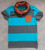Refill - mooi t-shirt met col + leuke details maat L (NIEUW), Maat 52/54 (L), Blauw, Nieuw, Refill