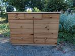 Houten commode met 7 lades, Huis en Inrichting, Ophalen, Gebruikt, 100 tot 150 cm, 5 laden of meer