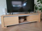 Modern massief eiken houten tv meubel, Huis en Inrichting, 150 tot 200 cm, Ophalen of Verzenden, Zo goed als nieuw, Minder dan 100 cm