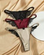 NIEUW SHEIN Kanten strings maat XL, Ophalen of Verzenden, Zwart, String