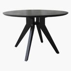 Partij van 8 zwarte ronde tafels van FSC Teak hout, Huis en Inrichting, Tafels | Eettafels, Nieuw, 100 tot 150 cm, 100 tot 150 cm