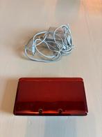 Nintendo 3DS Flame Red met oplader, Spelcomputers en Games, Ophalen of Verzenden, Zo goed als nieuw, Rood, 3DS
